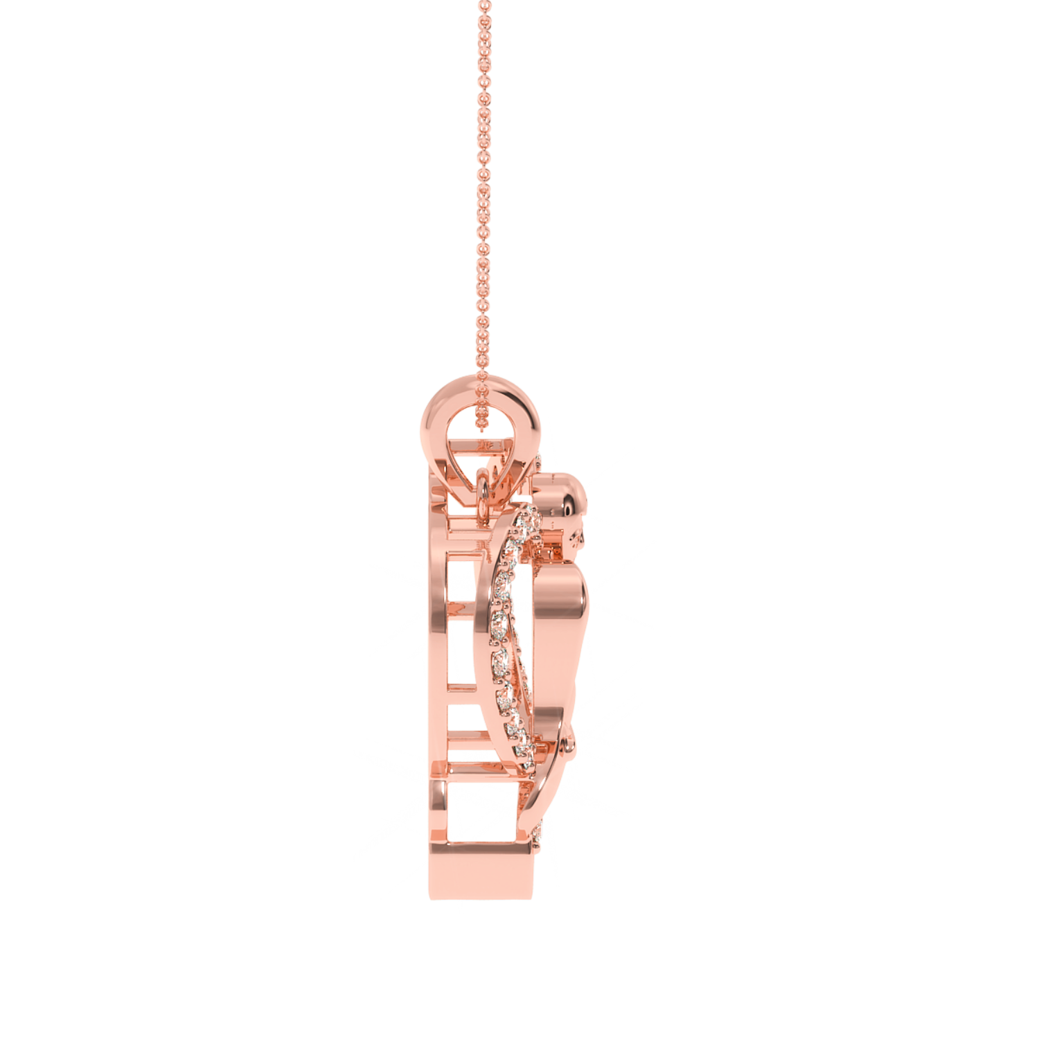 0.28 Ct Girl & Boy Natural Diamond Pendant | SOLITAIREKART